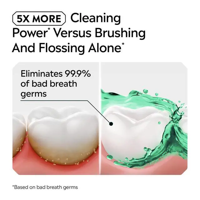 Alt view image 3 of 7 - Freshburst Antiseptic Mouthwash for Bad Breath, Kills 99% of Germs That Cause Bad Breath & Fight Plaque & Gingivitis, ADA Accepted Mouthwash, Spearmint, 500 mL