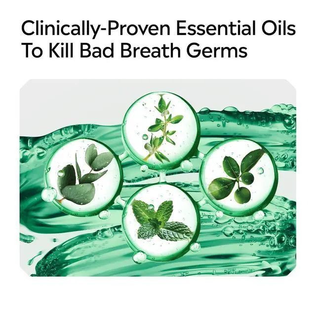 Alt view image 7 of 7 - Freshburst Antiseptic Mouthwash for Bad Breath, Kills 99% of Germs That Cause Bad Breath & Fight Plaque & Gingivitis, ADA Accepted Mouthwash, Spearmint, 500 mL