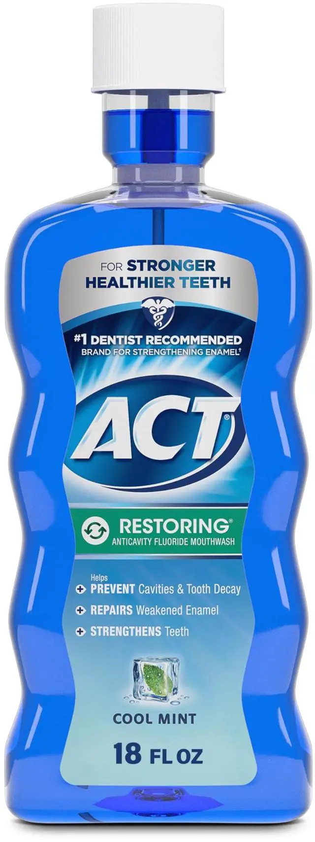 Main image of Restoring Fluoride Mouthwash 18 fl. oz. Strengthens Tooth Enamel, Cool Mint
