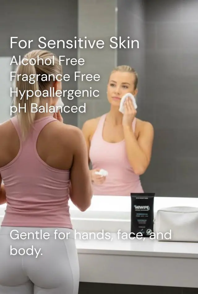 Alt view image 5 of 7 - Travel Wet Wipes - Body and Hand Wipes for Sensitive Skin, Fragrance Free, Alcohol free, Hypoallergenic, Resealable Travel Pack, 20 count Packs (Pack of 5) 100 Total Wipes