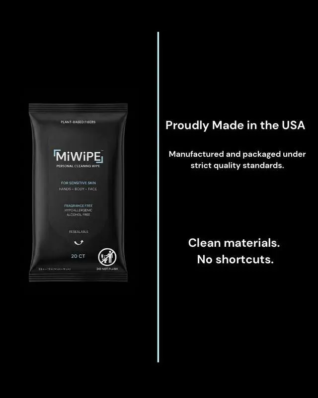 Alt view image 7 of 7 - Travel Wet Wipes - Body and Hand Wipes for Sensitive Skin, Fragrance Free, Alcohol free, Hypoallergenic, Resealable Travel Pack, 20 count Packs (Pack of 5) 100 Total Wipes