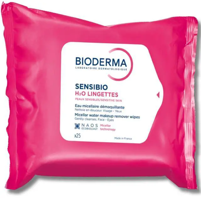 Main image of Sensibio H2O Makeup Wipes, Cleansing and Makeup Removing, Skin Soothing for Sensitive Skin, 25 Wipes