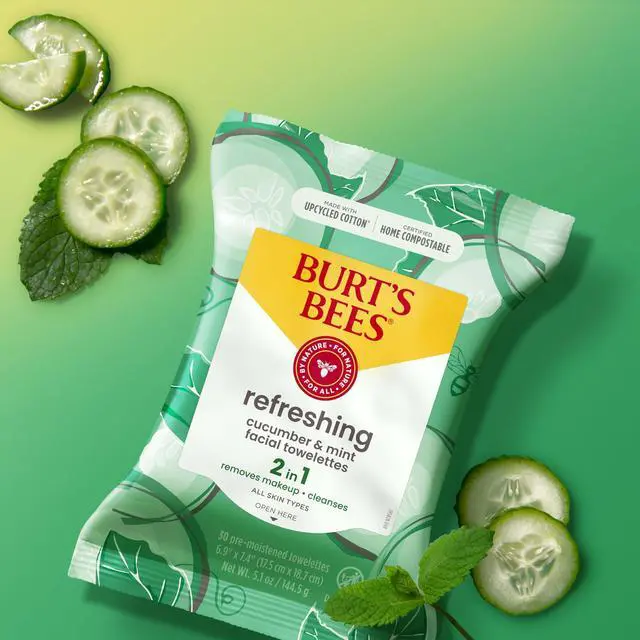 Alt view image 6 of 7 - Cucumber and Mint Face Wipes, Refreshing Makeup Remover and Facial Cleansing Towelettes, 99 Percent Natural Origin, Remove Makeup, Cleanse, All Skin Types, 30 ct., Three Pack