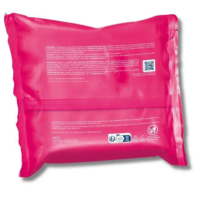 Alt view image 7 of 7 - Sensibio H2O Makeup Wipes, Cleansing and Makeup Removing, Skin Soothing for Sensitive Skin, 25 Wipes