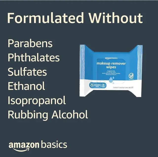 Alt view image 3 of 4 - Makeup Remover Wipes, Fragrance-Free, Alcohol-Free, Gentle Cleansing, Plant-Based, Dermatologist Tested, Removes Waterproof Mascara, Resealable, 25 Count, 1-Pack
