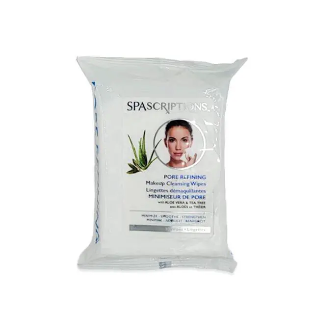 Alt view image 5 of 7 - Spascriptions Anti-Aging, Brightening, Moisturizing & Pore Refining Towelettes Removes Waterproof Makeup, Revives with Collagen, Vitamin C, Coconut Oil, and Aloe Hypoallergenic, 120 Ct. 4 Pack