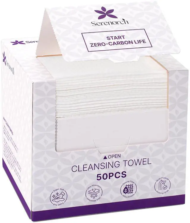 Main image of Disposable Face Towels XL, 50 Count