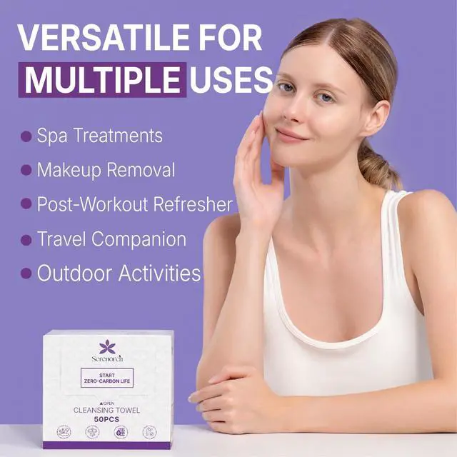 Alt view image 3 of 7 - Disposable Face Towels XL, 50 Count