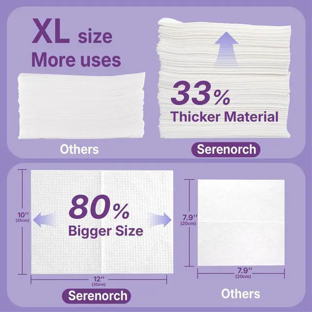 Alt view image 4 of 7 - Disposable Face Towels XL, 50 Count