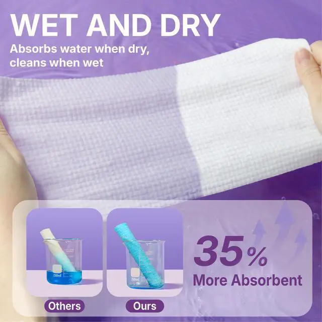 Alt view image 5 of 7 - Disposable Face Towels XL, 50 Count