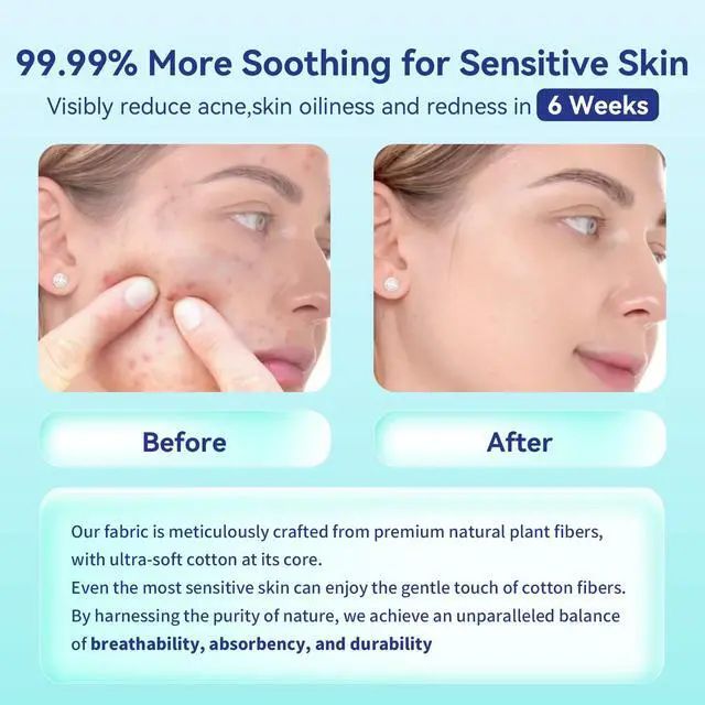 Alt view image 4 of 7 - Disposable Face Towels XL, Soft Cotton Facial Cleansing Cloths, Dry Face Towelettes for Makeup Removal, Sensitive Skin & Daily Skin Care, 50 Count, 10"×12"