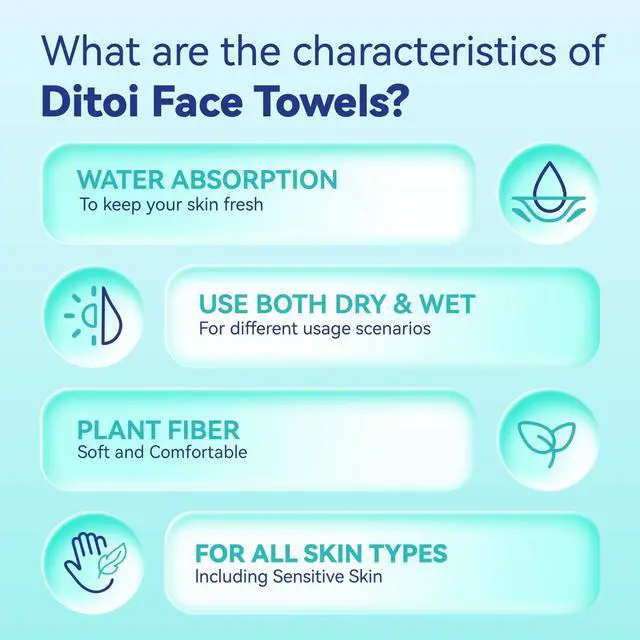 Alt view image 6 of 7 - Disposable Face Towels XL, Soft Cotton Facial Cleansing Cloths, Dry Face Towelettes for Makeup Removal, Sensitive Skin & Daily Skin Care, 50 Count, 10"×12"