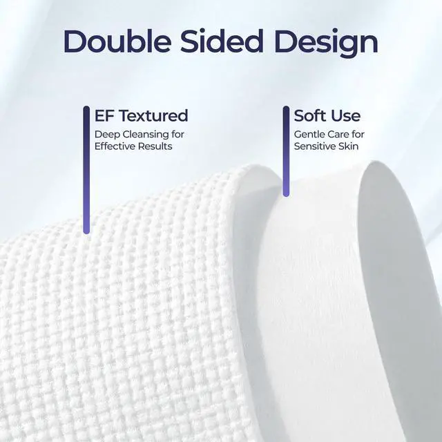 Alt view image 4 of 7 - Disposable Face Towel XL-60 Count Upgraded Thick Facial Towels, Ultra Soft Clean Face Towels Disposable, 10"x12" & 90 GSM, Ideal for Sensitive Skin-1 PACK