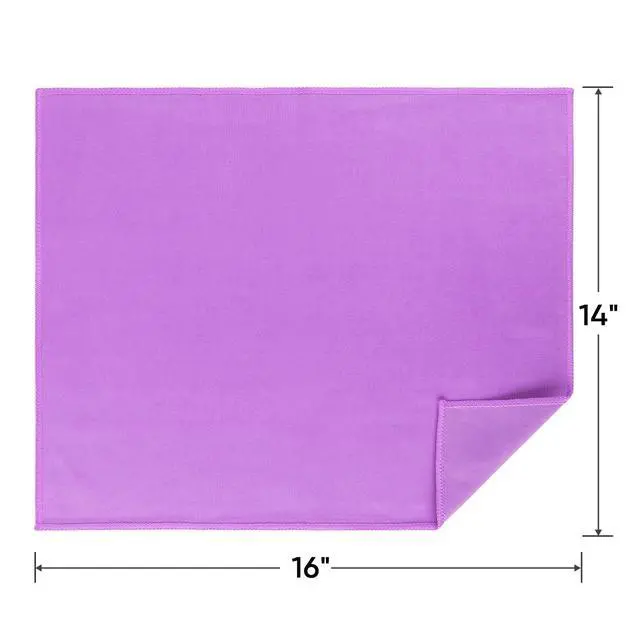 Alt view image 7 of 7 - Microfiber Glass Cleaning Cloths 6 PK, Lint Free Streak Free, Reusable Microfiber Magic Cleaning Cloth for Windows, Glasses, Mirrors, Screens, Stainless Steel, and More Purple-14×16"