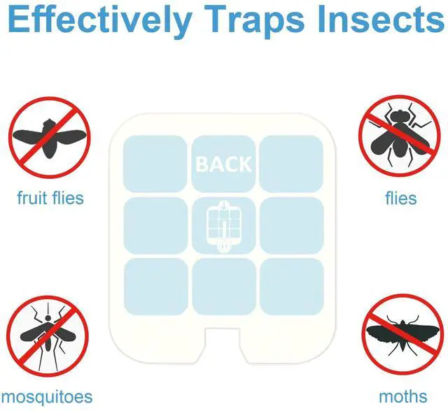Alt view image 3 of 6 - 10 Pack Replacement Glue Boards for Dynatrap DT3005W Dot and Safer Home SH502 Plug-in Indoor Insect Trap Mosquito Trap Refills Glue Cards