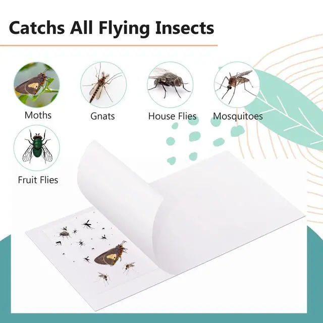 Alt view image 3 of 7 - 30 Pack Replacement Fly Glue Boards, Compatible with Gardner FlyWeb Fly Classic and Plus Light Trap, Sticky Cards Fly Traps for Indoors, Trap Fruit Flies, Mosquitoes, Gnats