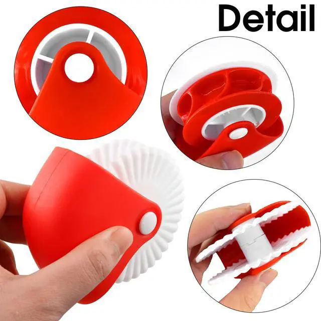 Alt view image 3 of 7 - 2 Pack Pastry Cutting Wheel, Pastry Wheel Decorator Pie Crust Pastry Wheel and Cutter for Cutting Pastry, Rolled Pastry Pie Crimper, Baking & Cooking Tool for Apple Pie Crust or Ravioli Pasta