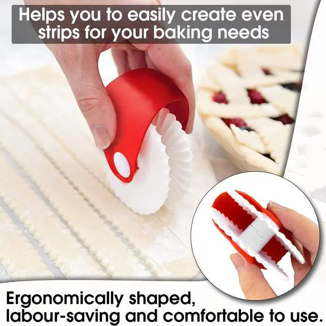 Alt view image 7 of 7 - 2 Pack Pastry Cutting Wheel, Pastry Wheel Decorator Pie Crust Pastry Wheel and Cutter for Cutting Pastry, Rolled Pastry Pie Crimper, Baking & Cooking Tool for Apple Pie Crust or Ravioli Pasta