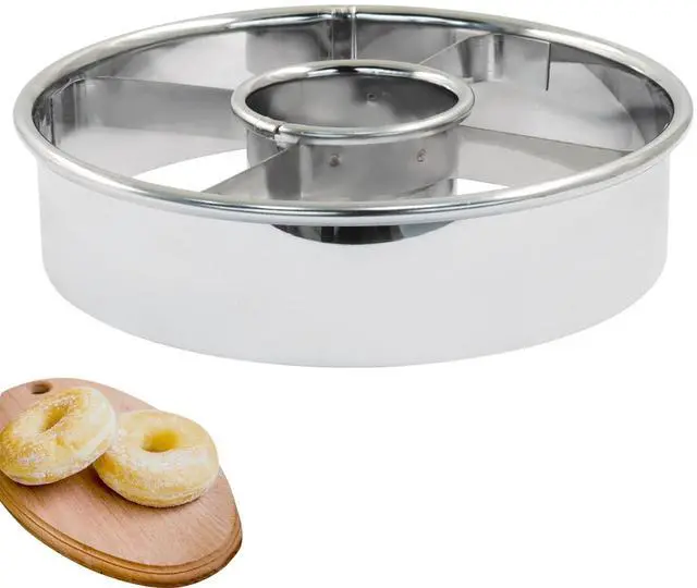 Main image of 3.86 Inch Donut Cutter, Stainless Steel Doughnut Cutter Professional Baking Mold Tool for Perfect Donuts Bagels Cookies Biscuits
