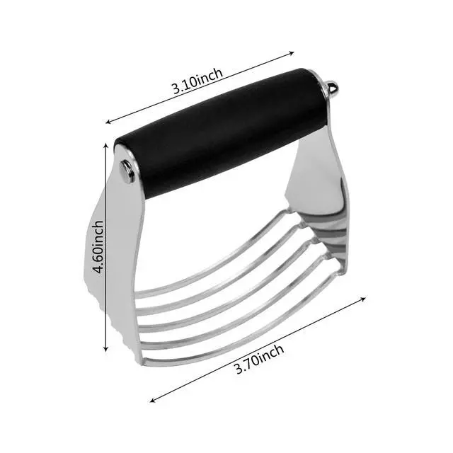 Alt view image 2 of 6 - Dough Blender Heavy Duty Pastry Cutter Stainless Steel Butter Cutter Professional Baking Tool For Mixing Flour Butter (Black)
