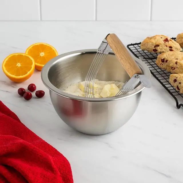 Alt view image 4 of 7 - 6-Wire Pastry Cutter and Dough Blender, Stainless Steel with Wood Handle