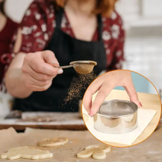 Alt view image 7 of 7 - 6 Packs Large Biscuit Cookie Cutter Set,Stainless Steel Round Cookie Cutter Molds,2/3/3.5/4/5/6 Inch, Large 6" 5" Cookie Baking Tool Set with Accessories for Pastry,Donut,Fondant,Cake,Cookie,Dumpling