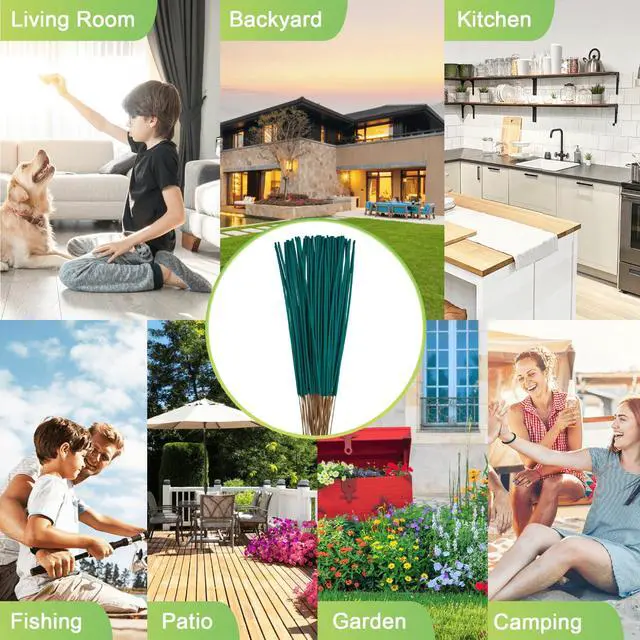 Alt view image 6 of 7 - 50 Pcs Natural Mosquito Repellent Outdoor Patio, Citronella Oil Mosquito Incense Sticks Plant-Based Bug Repellent for Patio Camping Fishing Backyard Travel Mosquito Control