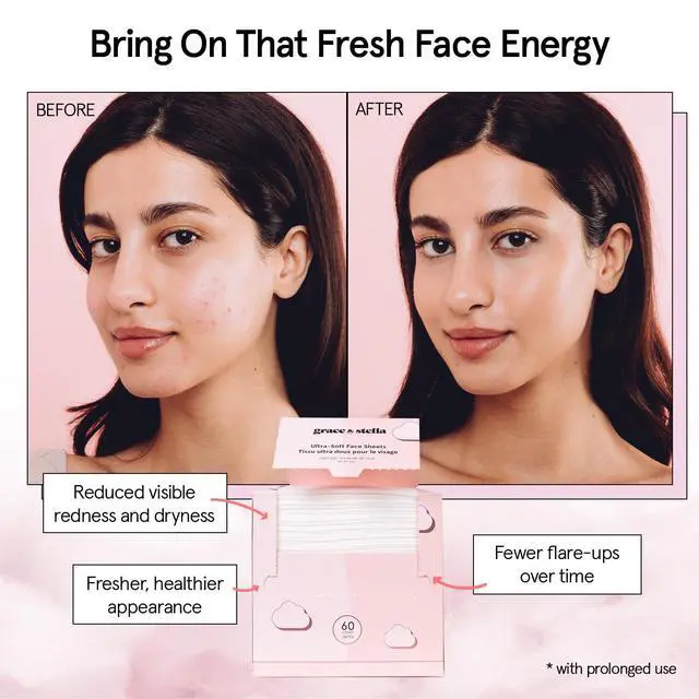 Alt view image 4 of 7 - Face Towels Disposable - Travel Essentials - Ultra-Soft & Absorbent Face Wipes Towelettes - XL Facial Towels for Cleansing & Makeup Removal - Lint-Free Facial Tissue - Vegan (60 Count)