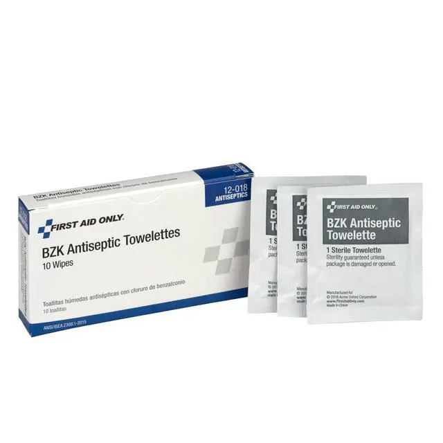 Alt view image 2 of 2 - 12-018 Benzalkonium Chloride Wipes, Individually Wrapped, 10 Count