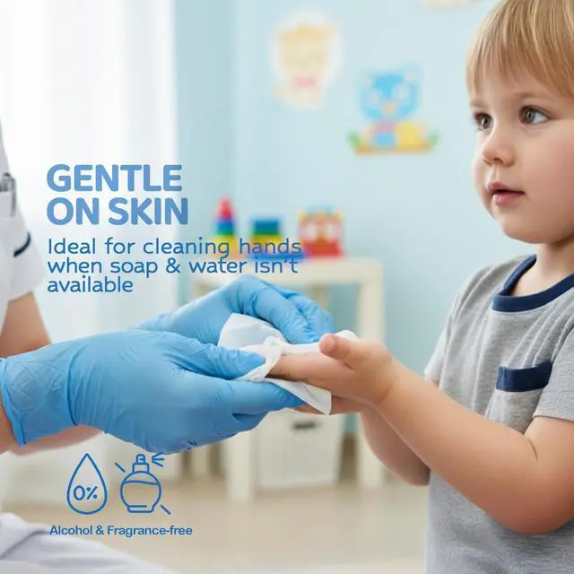 Alt view image 4 of 7 - DynaSafety BZK Antiseptic Towelettes - Sterile, Alcohol and Fragrance Free, Gentle Cleansing, Safe on Minor Wounds - 5" x 7" - 50 per Box