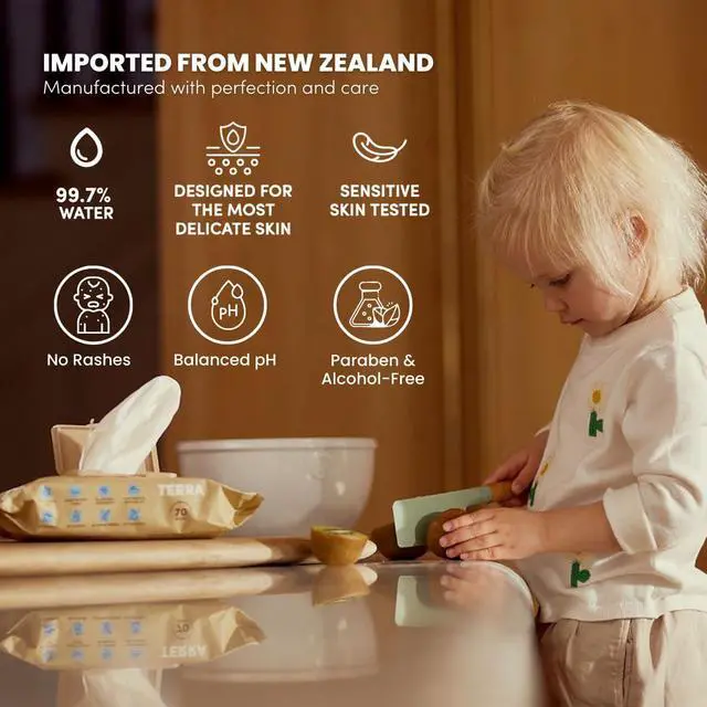 Alt view image 7 of 7 - Bamboo Water Baby Wipes Travel Pack: 99.7% Pure New Zealand Water, 100% Biodegradable Bamboo Fiber, 0% Plastic, Unscented Baby Wipes for Sensitive Skin, 1 TRAVEL Pack of 24 Wipes