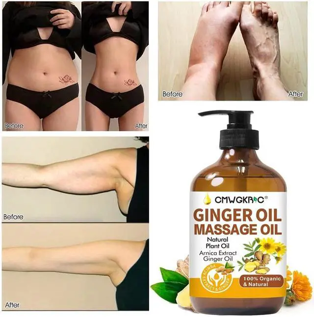 Alt view image 3 of 7 - Lymphatic Drainage,Massage Oil for Massage Therapy,Ginger Oil,Ginger Massage Oil for Lymphatic Drainage Massager,Natural Body Oil for Skin,Arnica Oil,Sore Muslce Massage Oil-Warming and Relaxing