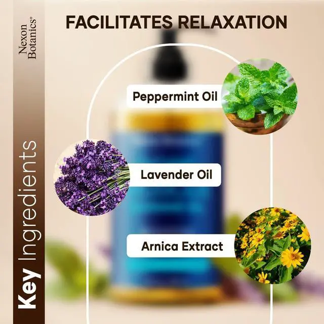 Alt view image 2 of 7 - Sore Muscle Massage Oil for Massage Therapy 8 fl oz - Refreshing and Relaxing - Natural Oils with Arnica, Peppermint and Lavender Oil - for Men and Women