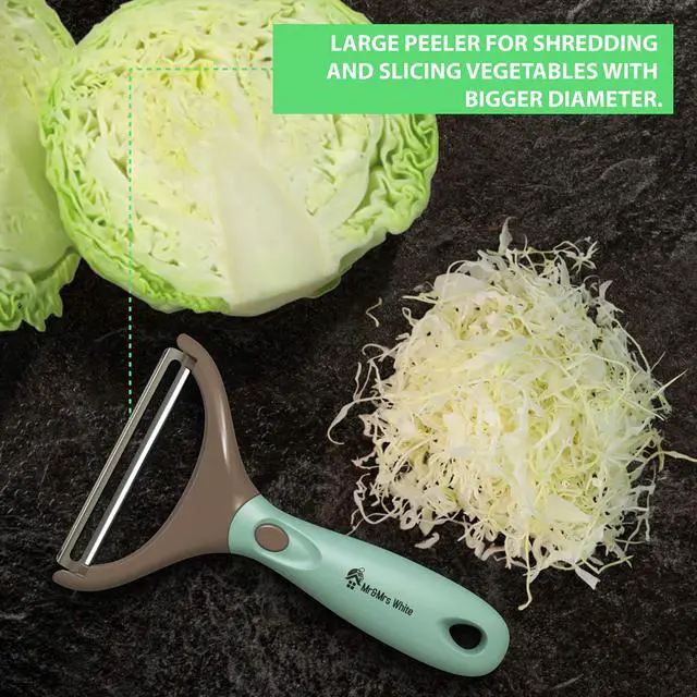 Alt view image 4 of 7 - Premium 3-in-1 Vegetable Peeler Set - Sharp Stainless Steel Blades with Interchangeable Handle, Straight, Julienne & Wide Peelers Space-Saving,Multifunctional Design for Effortless Kitchen Prep