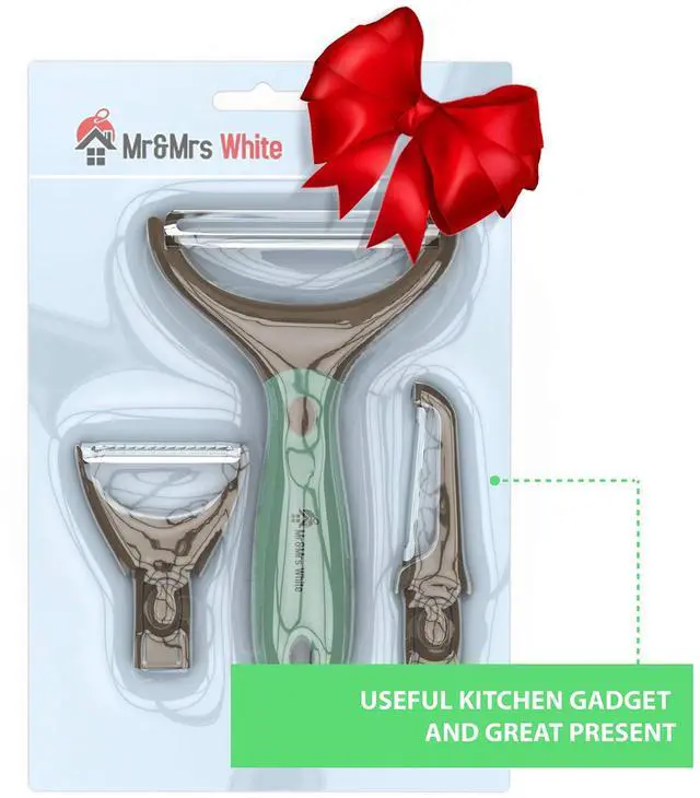 Alt view image 7 of 7 - Premium 3-in-1 Vegetable Peeler Set - Sharp Stainless Steel Blades with Interchangeable Handle, Straight, Julienne & Wide Peelers Space-Saving,Multifunctional Design for Effortless Kitchen Prep