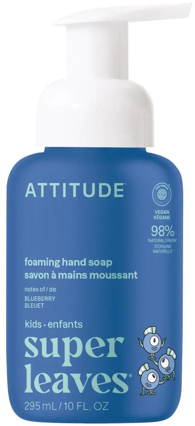 Main image of Foaming Hand Soap for Kids, EWG Verified, Dermatologically Tested, Plant- and Mineral-Based Ingredients, Vegan, Blueberry, 10 Fl Oz