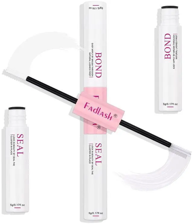 Main image of Lash Bond and Seal 10ml Individual Lashes Glue and Seal Super Strong Hold DIY Lash Extension Kit Hold 48-72 Hours Waterproof Cluster Lash Glue Eyelash Extension Kit