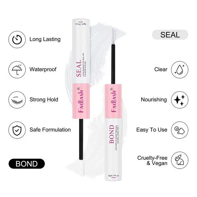 Alt view image 2 of 7 - Lash Bond and Seal 10ml Individual Lashes Glue and Seal Super Strong Hold DIY Lash Extension Kit Hold 48-72 Hours Waterproof Cluster Lash Glue Eyelash Extension Kit