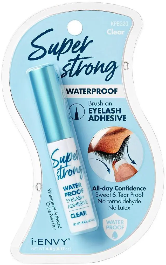 Main image of Super Strong Waterproof Clear Eyelash Adhesive, Brush-On Lash Glue for False Eyelashes, Long-Lasting Sweat & Tear Proof Hold, Dries Clear, 1 Pack