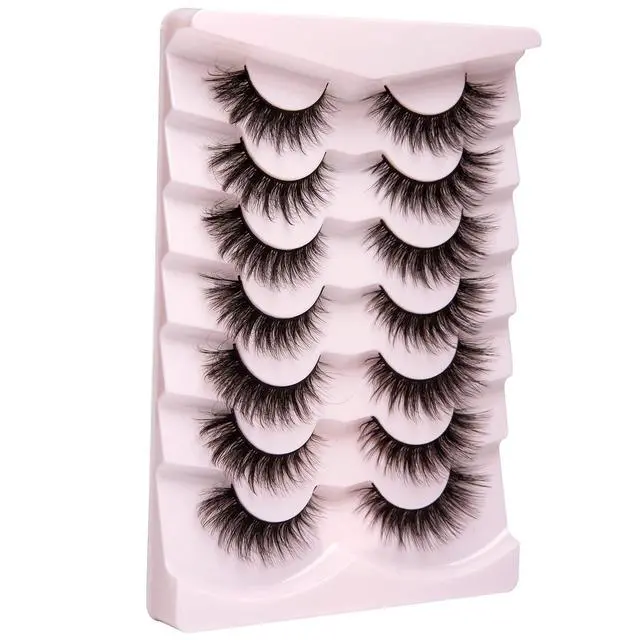 Alt view image 6 of 7 - Lashes Mink False Eyelashes Natural Wispy Lashes Soft Faux Mink Lashes Fluffy False Lashes 16MM A04