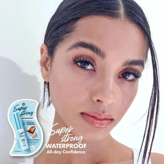 Alt view image 6 of 7 - Super Strong Waterproof Clear Eyelash Adhesive, Brush-On Lash Glue for False Eyelashes, Long-Lasting Sweat & Tear Proof Hold, Dries Clear, 1 Pack