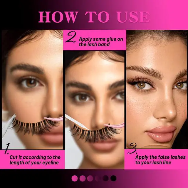 Alt view image 5 of 7 - Veleasha Lashes Wispy False Eyelashes 100% Handmade Eyelashes Natural Look Fake Lashes Lightweight Lashes with Soft Clear Band 5 Pairs Pack (G2)