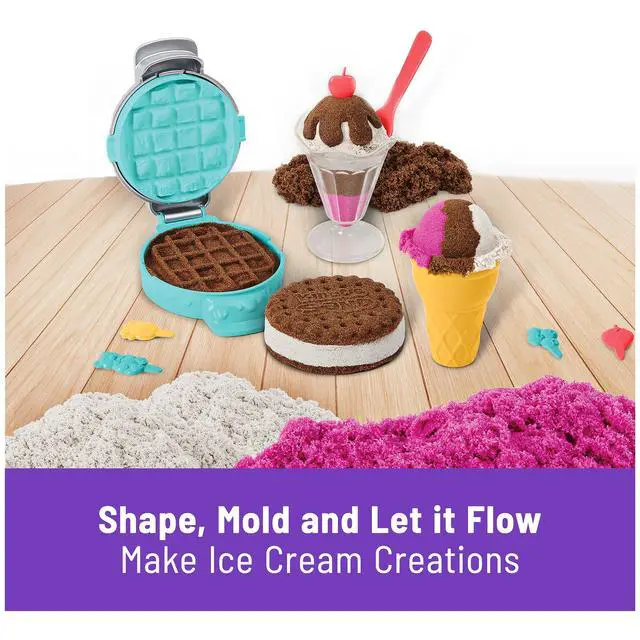 Alt view image 3 of 7 - Scents, Ice Cream Treats Playset with 3 Colors Scented Play Sand & 6 Tools, Sensory Toys for Kids Ages 3 and up