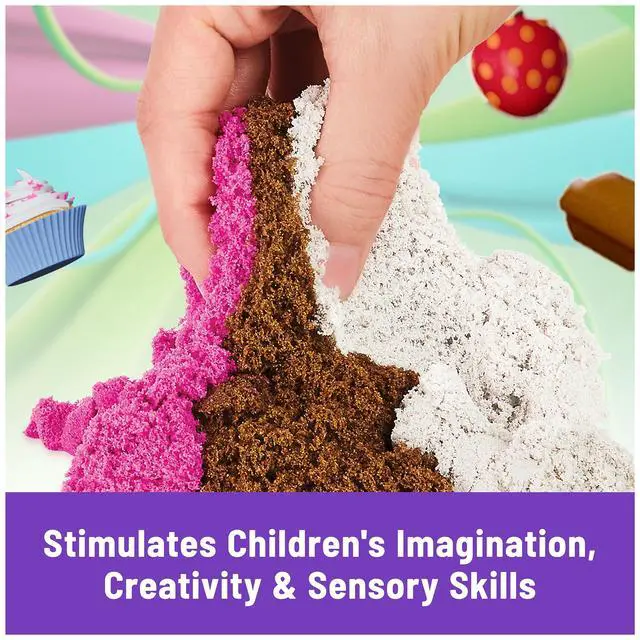 Alt view image 5 of 7 - Scents, Ice Cream Treats Playset with 3 Colors Scented Play Sand & 6 Tools, Sensory Toys for Kids Ages 3 and up