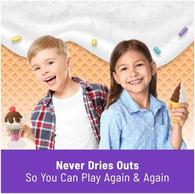 Alt view image 6 of 7 - Scents, Ice Cream Treats Playset with 3 Colors Scented Play Sand & 6 Tools, Sensory Toys for Kids Ages 3 and up