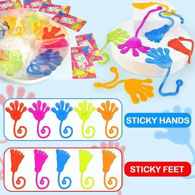 Alt view image 2 of 6 - Large Sticky Hands & Feet Party Favors Supplies for Toddlers (20 PCS),Birthday Pinata Goodie Bag Stuffer Fillers for Kids,School Student Non Candy Treats Treasure Box Prizes Toys Gifts for Boys Girls