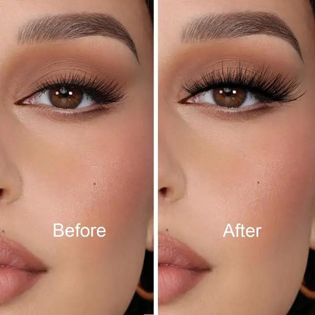 Alt view image 3 of 7 - False Eyelashes 14mm Faux 3D Mink Lashes Natural Look Cat Eye Wispy Lashes Pack , 14 Pairs