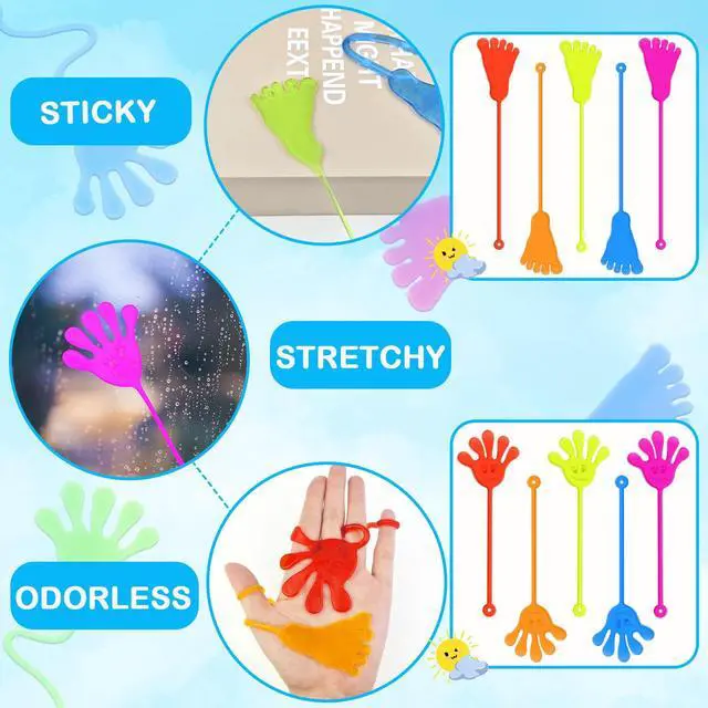 Alt view image 5 of 6 - Large Sticky Hands & Feet Party Favors Supplies for Toddlers (20 PCS),Birthday Pinata Goodie Bag Stuffer Fillers for Kids,School Student Non Candy Treats Treasure Box Prizes Toys Gifts for Boys Girls
