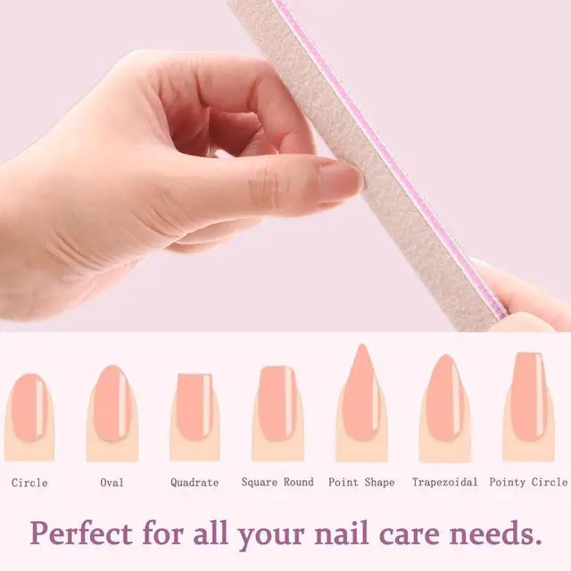Alt view image 6 of 7 - Nail File 12 PCS Professional Reusable 100/180 Grit Double Sides Washable Nail File Manicure Tools for Poly Nail Extension Gel and Acrylic Nails Tools Suit for Home Salon