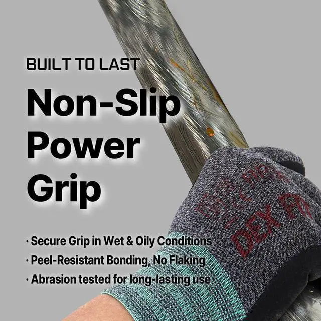 Alt view image 3 of 7 - Nitrile Work Gloves FN330, 1 Pair, 3D-Comfort Stretchy Fit, Firm Grip, Thin & Lightweight, Touch-Screen Compatible, Durable, Breathable & Cool, Machine Washable; Grey S (7)